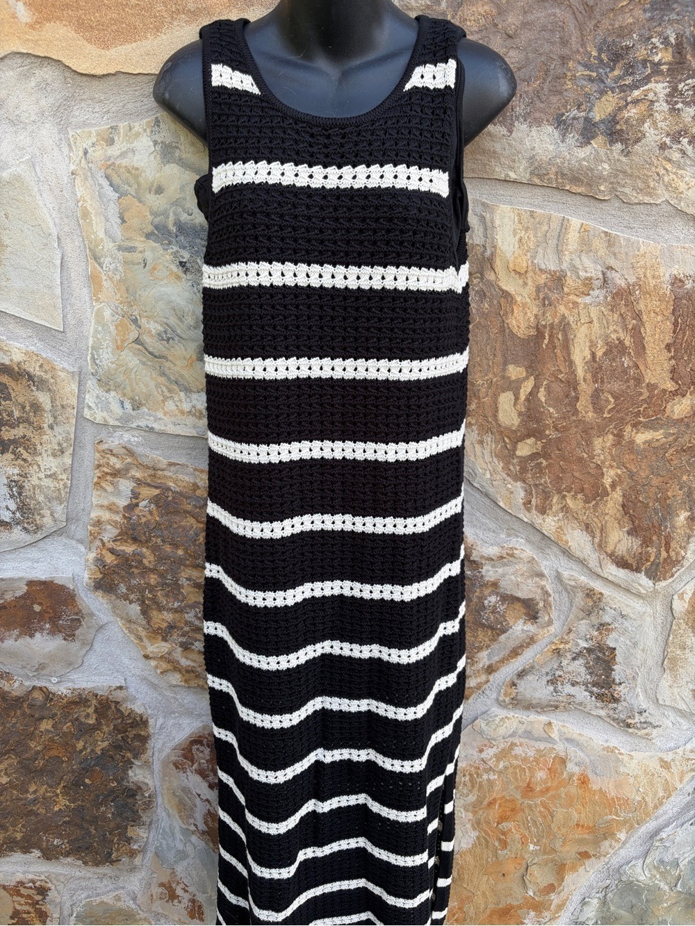 Gap Crochet BoHo Maxi Dress Coastal Chic Quiet Luxury Resortwear Old Money